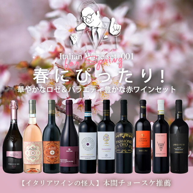 【バローロプレゼントキャンペーン中】【第18弾】ワインラバーも納得！おすすめ 赤＆ロゼワインセットイタリア ソムリエとイタリアワインの怪人のタッグ 飲み比べ 【赤ワイン中心】ワインセット 金賞ワイン多数 ワインセット DOCG DOC EPA送料無料 家飲み
