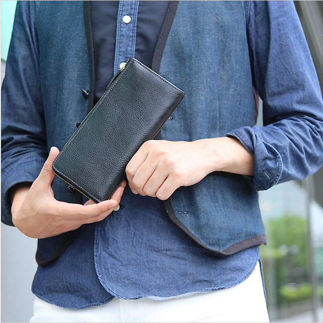 財布　メンズ イタリア革 ドイツボックスカーフ革　ファスナー長財布 【バレンタイン　財布】クリスマス ギフト プレゼント 春財布格安通販　バレンタイン　人気　ランキング