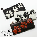 【再入荷しました!】愛犬といつでも一緒にいたい!イタリア本革 ファスナー長財布 L字ドッグ 財布 長財布 犬 犬柄 雑貨 トイプードル チワワ ダックスフンド ...