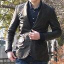 【送料無料】 テーラード ホースオイル レザージャケット 馬革 サイドベンツ ホースレザー 日本製 黒 ブラック ブラウン 茶色 レザー ボタン 本革 コート ...