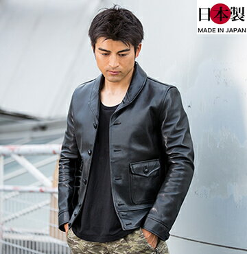 Y2 Y'2 LEATHER コサックジャケット 日本製 アニリンホース レザージャケット ホースレザー 馬革 馬皮 防寒 防風 温かい 革ジャン 皮ジャン M...