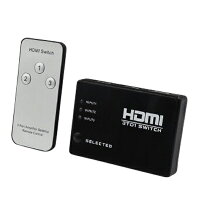 HDMI分配器HDMIセレクターHDMI切替器リモコン付き電源不要hdmiHDMIスプリッターHDMIセレクタ変換アダプタHDMIビデオスイッチャーテレビPCDVDプレーヤーゲーム機車載モニターあす楽対応【送料無料】_83149
