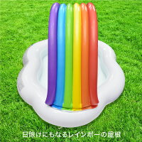 intexプール屋根付き家庭用ベビープールインテックスビニールプール子供用レインボープール小さい小型浅いベランダ家庭用プール日よけ日除け142cm119cm84cm58141補修シート付き水遊び【送料無料】_85479