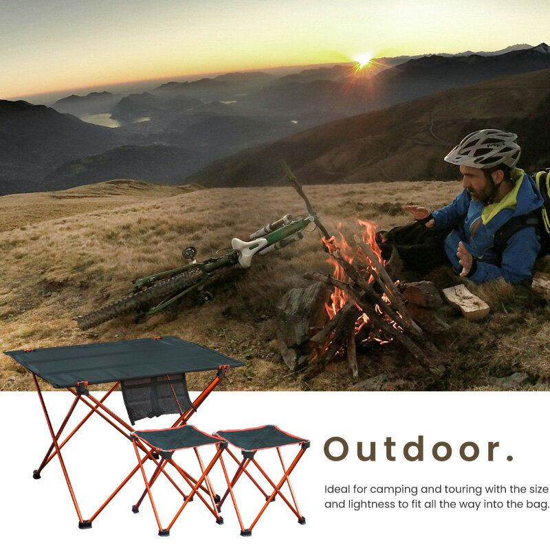 アウトドア 折りたたみ テーブルセット アウトドアチェア 2人用 軽量 軽い テーブル ×1 スツール ×2 | 折り畳み コンパクト 収納袋 おしゃれ アウトドアテーブル レジャーテーブル 椅子 イス チェアー キャンプ バーベキュー BBQ 通販格安セール情報 楽天 通販