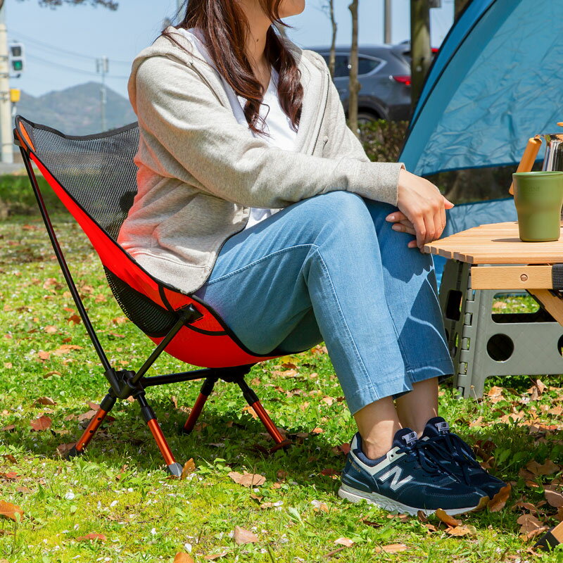 アウトドアチェア 軽量 折りたたみ ハイバック 耐荷重 100kg アルミ 高さ調節 メッシュ 組み立て式 収納袋 | 背もたれ 軽い 折り畳み 椅子 イス チェアー コンパクト アウトドア キャンプ バーベキュー BBQ 釣り 用品 通販格安セール情報 楽天 通販
