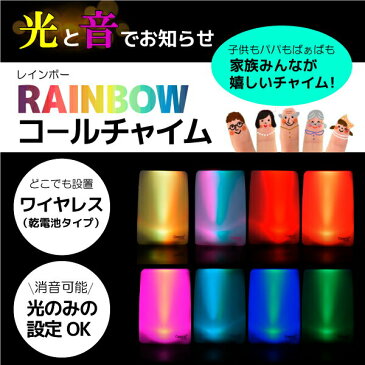 ワイヤレス チャイム 電池式 光と音でお知らせ 25音種 簡単設置 工事不要 呼び鈴 コードレスチャイム 呼び出しベル 呼びベル インターホン インターフォン コールチャイム 無線 玄関 _72016