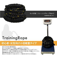 ジムロープトレーニングロープスイングロープ筋トレ体幹全長9m直径3.8cm重量約7.35kバトルロープナイロン製有酸素運動初心者女性フィットネスエクササイズ運動部アスリート体作り送料無料あす楽対応_86257