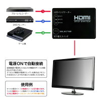 HDMI分配器HDMIセレクターHDMI切替器リモコン付き電源不要hdmiHDMIスプリッターHDMIセレクタ変換アダプタHDMIビデオスイッチャーテレビPCDVDプレーヤーゲーム機車載モニターあす楽対応【送料無料】_83149