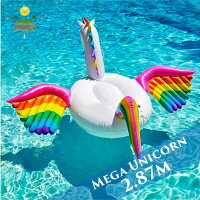 浮き輪フロート特大ユニコーン2.87m大きな浮き輪海水浴海プールインスタ映え夏レジャー水遊びビッグフロート目立つフォトジェニックかわいいSNS目立つあす楽対応【送料無料】_85391
