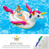 浮き輪フロート特大ユニコーン2.87m大きな浮き輪海水浴海プールインスタ映え夏レジャー水遊びビッグフロート目立つフォトジェニックかわいいSNS目立つあす楽対応【送料無料】_85391