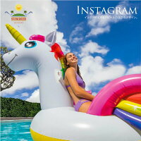浮き輪フロート特大ユニコーン2.87m大きな浮き輪海水浴海プールインスタ映え夏レジャー水遊びビッグフロート目立つフォトジェニックかわいいSNS目立つあす楽対応【送料無料】_85391