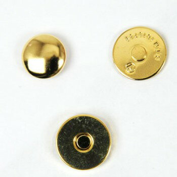 ■商品名：マグネットホック（2コ入）本金 ＜頭カシメ式＞ ■色：本金 ■サイズ 直径：＜14 mm / 頭12 mm＞ マグネットホックの足の長さは約7〜8 mm ■使用方法 ＜マグネットホック取り付け方法＞ 片方はカシメ式となっており、カシメ大と同じ大きさです。 もう一方は割ピン式（座金付）です。 取り付け工具：カシメ打ち（大） ＜割ピン式（座金付）の取り付け方法＞ 1. 平目打ちなどでツメを差し込む穴を開けます。 2. 付属の座金をセットして先平プライヤーなどでツメを折り曲げてください。※割ピン式（座金付）参考画像1. 平目打ちなどで、ツメを差し込む穴を開けます。2. 付属の座金をセットして、先平プライヤーなどでツメを折り曲げてください。