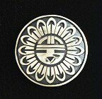 シルバーコンチョ・サン（小）ネジ式 / レザークラフト クラフト コンチョ ハンドメイド 手芸 革 シルバー950