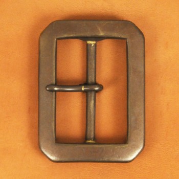 LC八角シングルピンバックル45AGB (1コ入り) 真鍮製 バックル レザークラフト金具 レザークラフト クラフト ハンドメイド 革 ベルト