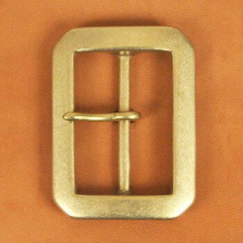 LC八角シングルピンバックル45BR (5コ入り) 真鍮製 バックル レザークラフト金具 レザークラフト クラフト ハンドメイド 革 ベルト 手芸 ハンドメイド セット