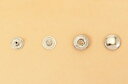 バネホック<大>ニッケル (20コ入り) レザークラフト クラフト ハンドメイド 手芸 パーツ 金具 副資材 ボタン シルバー