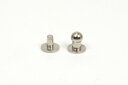 ミニギボシ(4mm)(協進エル) 全2色 真鍮製 ニッケル ブラス レザークラフト クラフト 手芸 ハンドメイド 金具 留め金具 パーツ シルバー
