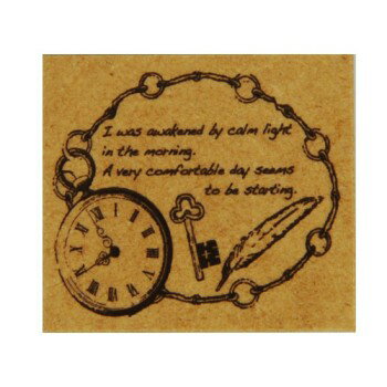 蚤の市スタンプ＜グッドモーニング＞ アンティークスタンプ スタンプ ハンコ レザークラフト クラフト