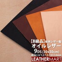 【B級品】【国産/栃木レザー】オイルレザー (全4色) 9DS(30x30cm) 選べる厚み【ネコポス対応】日本製 レザー レザークラフト 革 材料 本革 牛革 ヌメ革 皮 天然 カットレザー タンニンなめし 黒 茶 赤 ハンドメイド レザーマート はぎれ ハギレ 端切れ 薄い