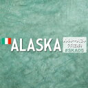 【(大判)不定形】アラスカ SKA05グリーン La Perla Azzurra(裁ち革・切り革・カットレザー)