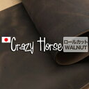 【ロール】WP Crazy Horse(WPクレイジーホース) Walnut(焦茶)(プルアップレザー ウォータープルーフ)