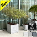 プランター 大型 植木鉢 長方形 ファイバークレイ 鉢 おしゃれ ベータ 幅360×奥行360×高さ360 ホワイト ブラック グレー 穴あり ガーデニング 軽量 園芸用品 庭 深型 寒冷地仕様 シンプル