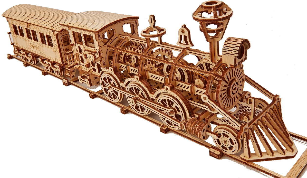 【ウクライナを応援！】【土日祝も発送】 ウッドパズル Wood Trick ウッドトリック 機関車R17 3Dウッドパズル パズル 木製パズル 知育 プレゼント 木製 歯車 脳トレ キット 大人 電車 乗り物 送料無料 ラッピング