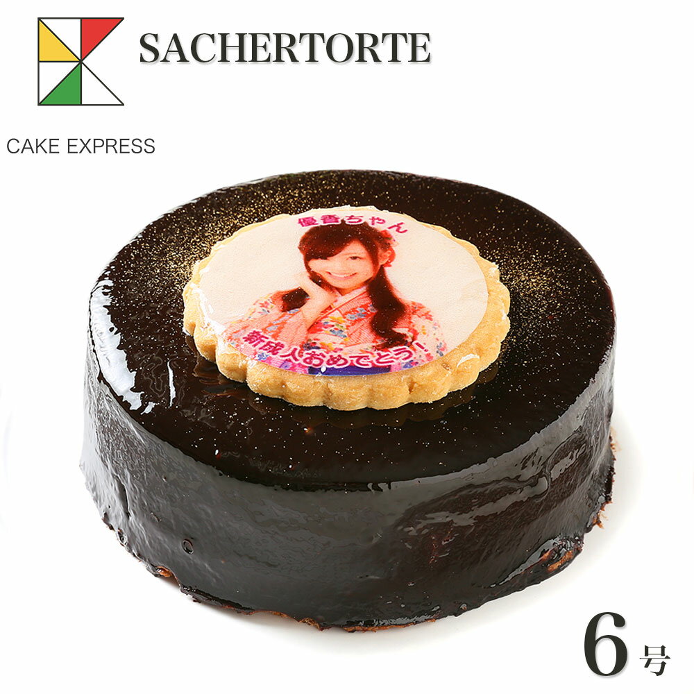 母の日 プレゼント 写真ケーキ ザッハトルテ チョコレートケーキ 6号バースデーケーキ 誕生日ケーキ フォトケーキ イラスト プリント 7〜10名様用 大人 男性 サプライズ 冷凍