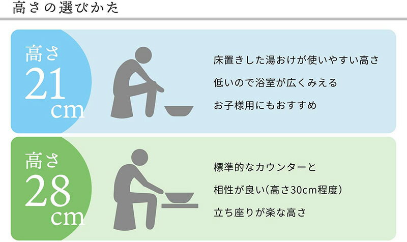 風呂いす (21cm) 【スモーク グレー】 ...の紹介画像3