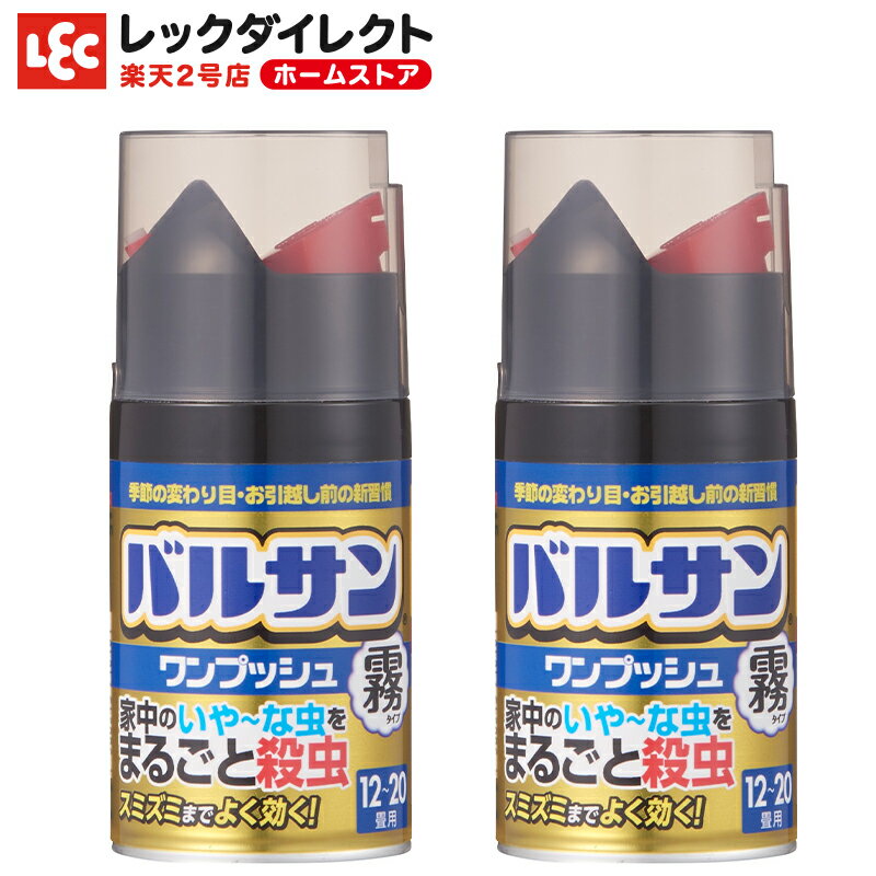 『バルサン』 ワンプッシュ 霧タイプ 【12-20畳用】2個セット殺虫剤 セット 霧 屋内 家 虫 害虫 退治 対策 ハエ 蚊