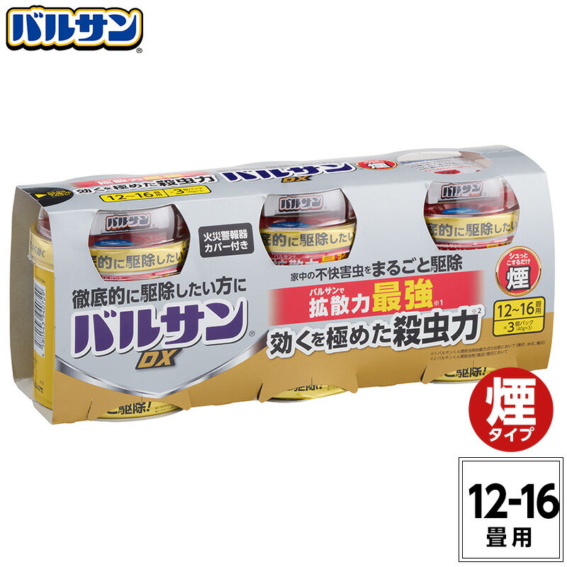 バルサン DX 煙タイプ 12-16畳用 3個セット 殺虫 殺虫剤 害虫 虫 カメムシ 退治 対策 引越 新生活 燻煙剤 くん煙剤 屋内 キッチン リビング 日本製 金のバルサン デラックス レック ダイレクト lec