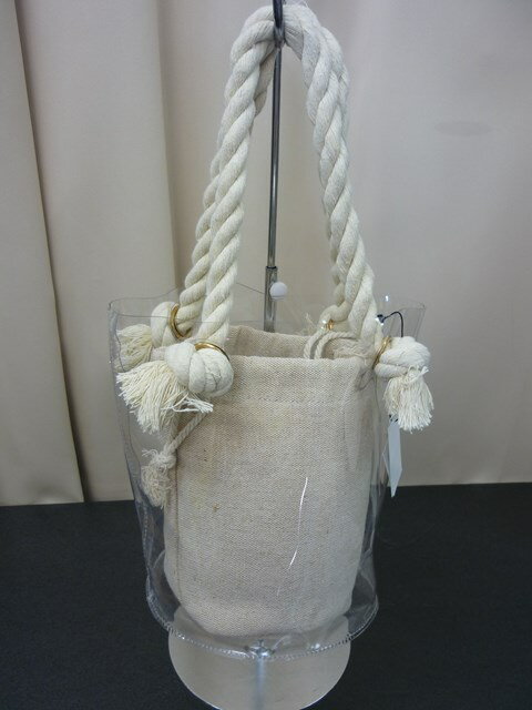 Rakuten - SALE!バケツ型ビニールトートBAG（アイボリー）【新品】