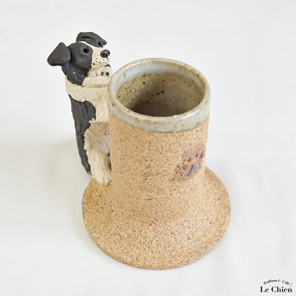 バルーン&アニマル雑貨 Le Chienのペット 仏具 線香差し　一輪挿し　水入れ　ミニカップ　ボーダーコリー　肉球　かわいい　足跡　ペット供養 ペット仏具 線香さし 線香入れ 便利 小さい ミニ ペット用 メモリアルグッズ 手作り おしゃれ 犬 ナチュラル｜アングル3