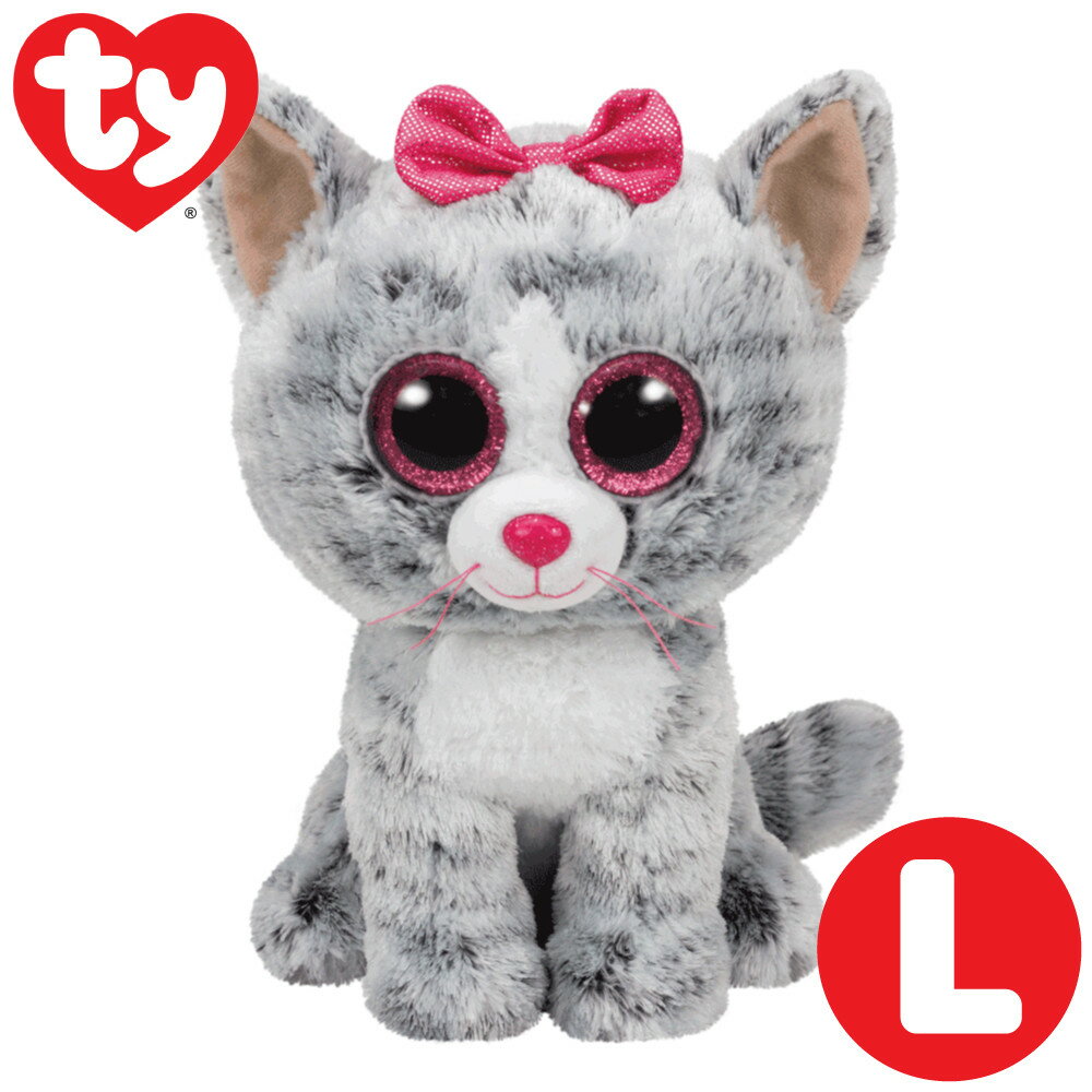 TY ネコのキキ Lサイズ 20cm ビーニーブーズ Beanie Boo 039 s ねこ 出産祝い ぬいぐるみ あす楽 誕生日 プレゼント かわいい キラキラ インテリア ギフト ルシアン