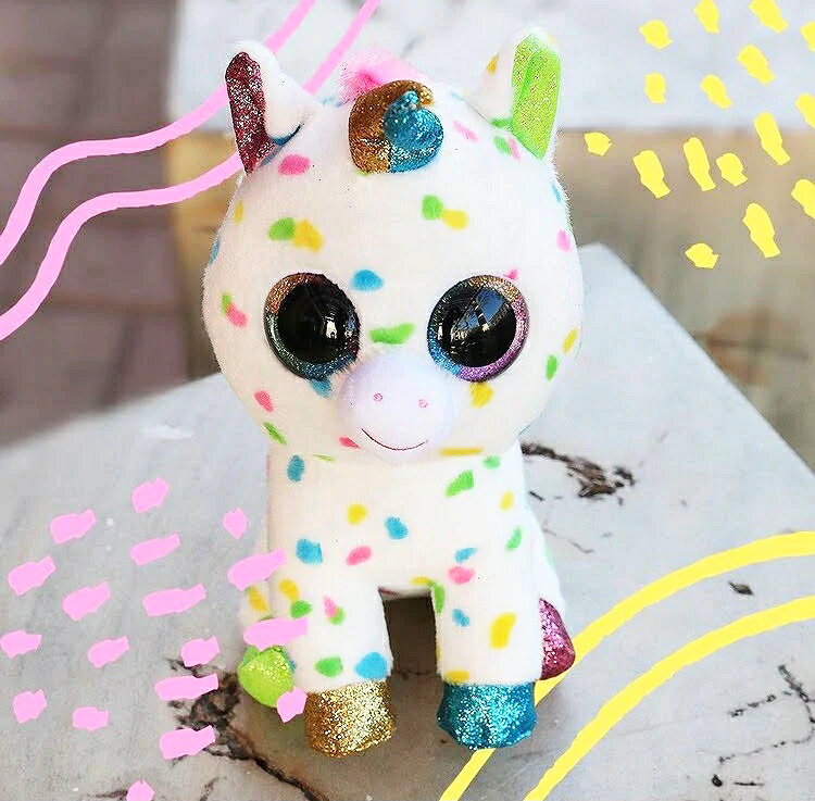 ぬいぐるみ ユニコーン TY Beanie Boo's Mサイズ 15cm ハーモニー ビーニーブーズ かわいい お見舞い 誕生日 9月7日 プレゼント ギフト 即日出荷の商品画像 2