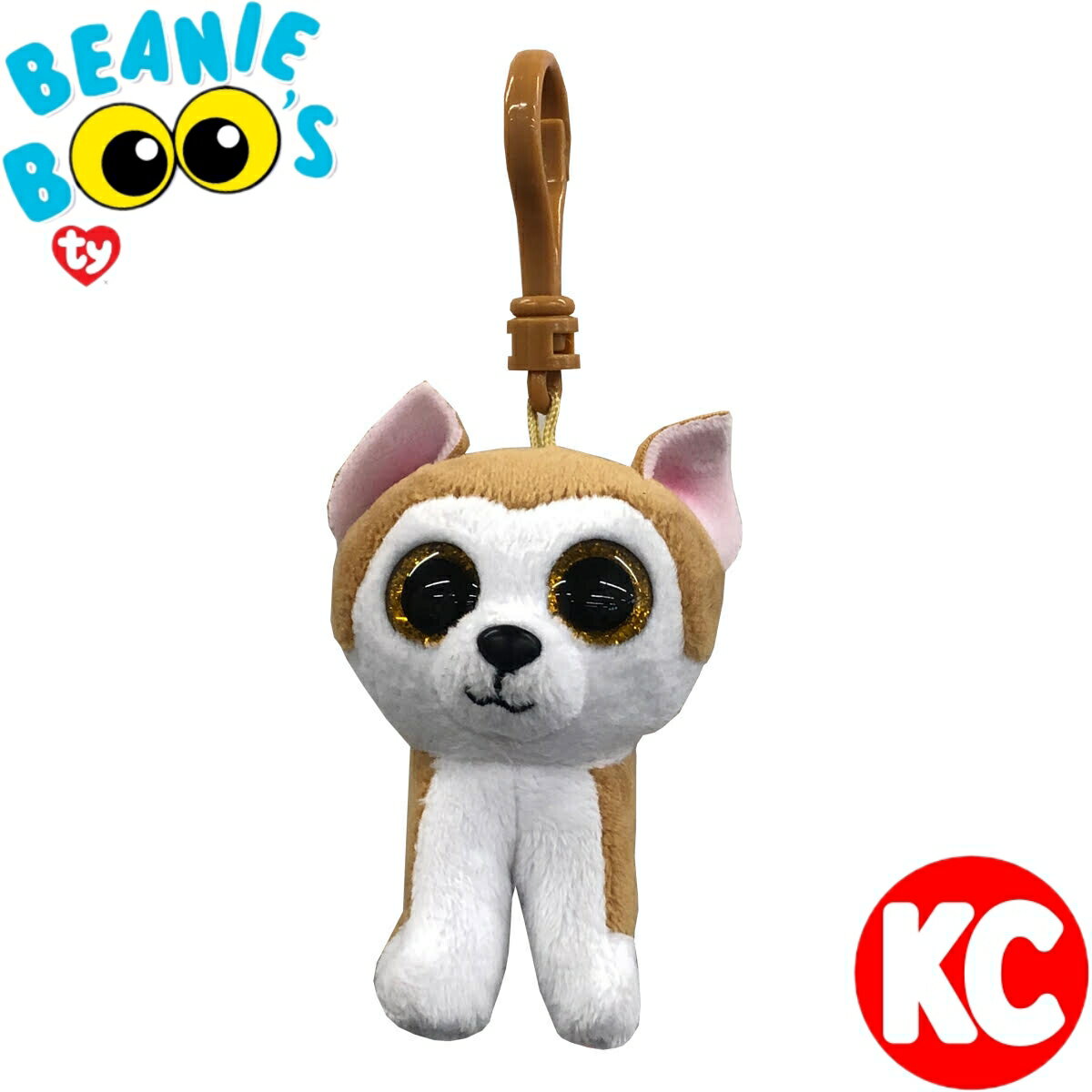 ぬいぐるみ（1000円程度） TY ぬいぐるみ キークリップ ロイ 秋田犬 柴犬 Roy 8cm ビーニーブーズ Beanie Boo's キーホルダー プレゼント ギフト かわいい キラキラ ルシアン