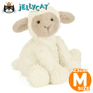 Jellycat ジェリーキャット Mサイズ ひつじ Fuddlewuddle Lamb M 23cm 白 アイボリー ヒツジ 出産祝い ぬいぐるみ 女の子 男の子 ファーストトイ 手触りのいい お誕生日 プレゼント イギリス シャーロット王女 あす楽 正規品 FW6LAM ルシアン