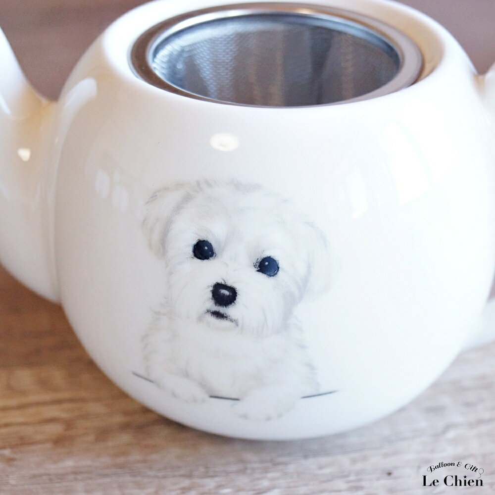 犬 マルチーズ ティーポット 茶こし付き かわ...の紹介画像2