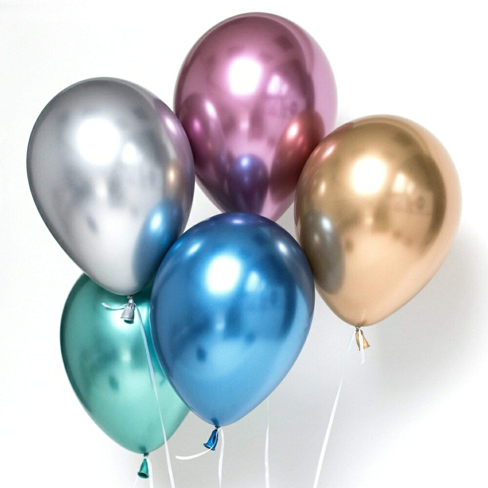 【ゴム風船】クロームゴールド クロームコッパー クロームローズゴールド クロームシルバー クロームモーブ 【1枚 ばら売り メタリック】11〜12インチ クオラテックス Kalisan 高発色 おしゃれ 誕生日 バルーン 風船 飾り balloon 金