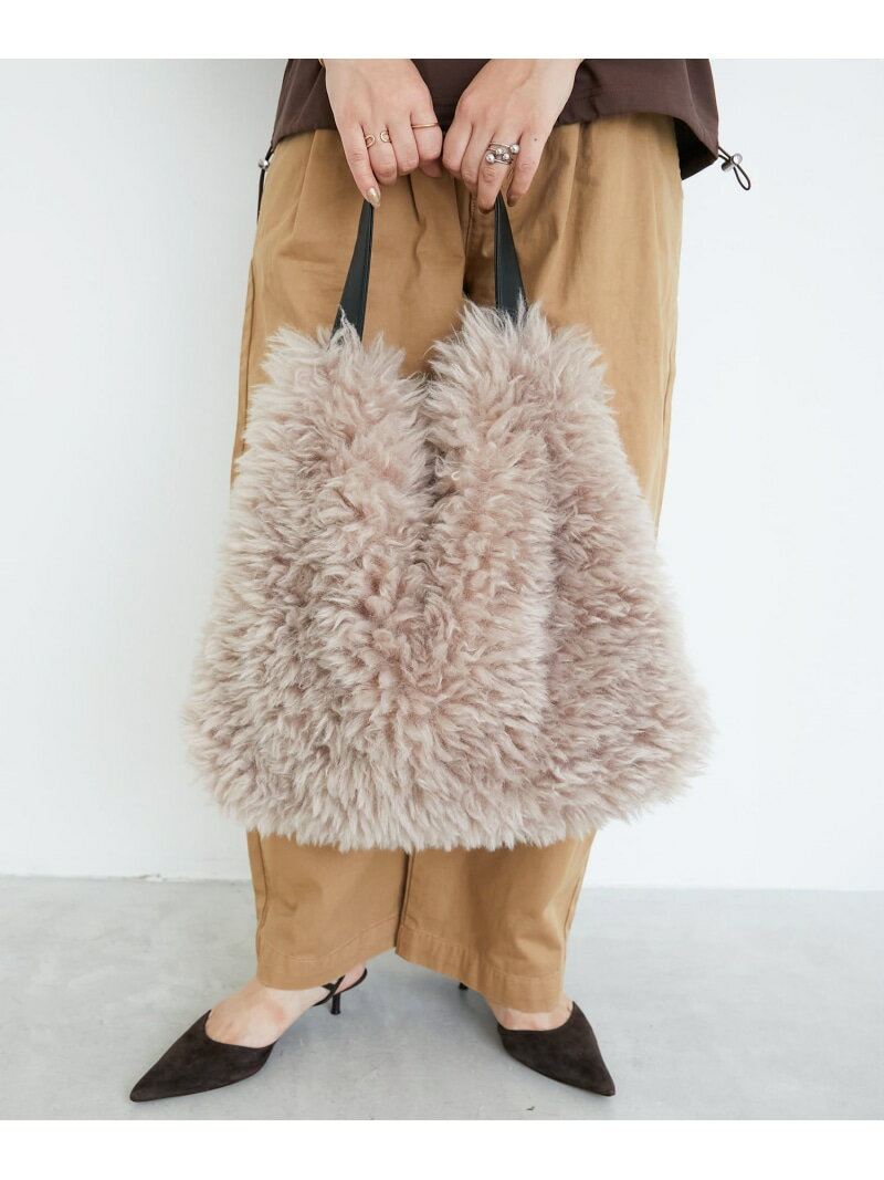 ビッグエコファーバッグ le.coeur blanc ルクールブラン バッグ トートバッグ グレー ブラウン【送料無料】[Rakuten Fashion]のサムネイル