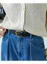 ニュアンスバックルベルト le.coeur blanc ルクールブラン ファッション雑貨 ベルト ベージュ ブラック【送料無料】[Rakuten Fashion...