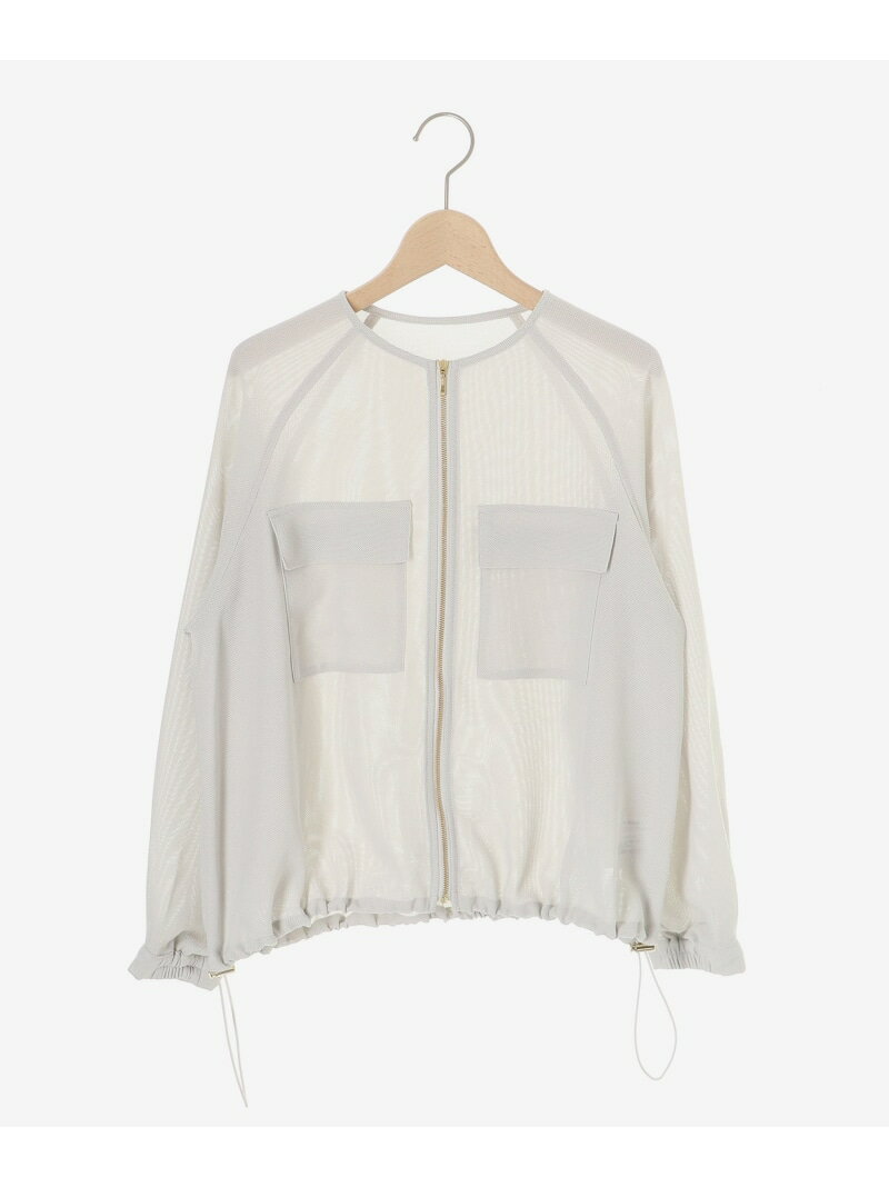 【SALE／45%OFF】《手洗い可能》フロントポケットメッシュブルゾン le.coeur blanc ルクールブラン ジャケット・アウター ブルゾン・ジャンパー ネイビー グレー【RBA_E】【送料無料】[Rakuten Fashion]