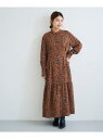 【SALE/30%OFF】アンティークデシンフラワープリントワンピース le.coeur blanc ルクールブラン ワンピース・ドレス シャツワンピース ブラ...