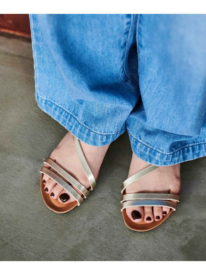 PLAKTONメタリックサンダル le.coeur blanc ルクールブラン シューズ・靴 サンダル ゴールド シルバー【送料無料】[Rakuten Fashion]のサムネイル