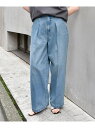 タックワイドデニムパンツ le.coeur blanc ルクールブラン パンツ ジーンズ・デニムパンツ ブルー【先行予約】*【送料無料】[Rakuten Fas...