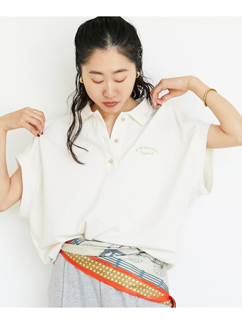 【SALE/45%OFF】ライトポンチポロシャツ le.coeur blanc ルクールブラン トップス ポロシャツ ホワイト ブラック【RBA_E】【送料無料...