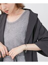 《手洗い可能》ラメテレコタンクトップ le.coeur blanc ルクールブラン トップス ノースリーブ・タンクトップ グレー【送料無料】[Rakuten F...