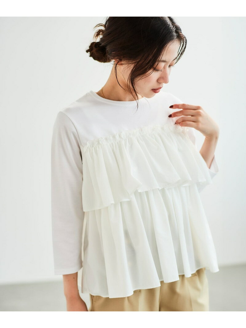 【SALE／30%OFF】ビスチェライクドッキングプルオーバー le.coeur blanc ルクールブラン トップス カットソー・Tシャツ ホワイト ブラック【RBA_E】【送料無料】[Rakuten Fashion]