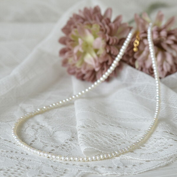 Pearl - 特級 ベビーパール ネックレス 2mm 淡水真珠 ワンランク上の高品質ベビーパール