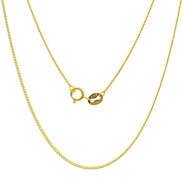 �약 �`�F�[�� �l�b�N���X 1.0mm SV925 �V���o�[ �S�[���h �s���N KB09